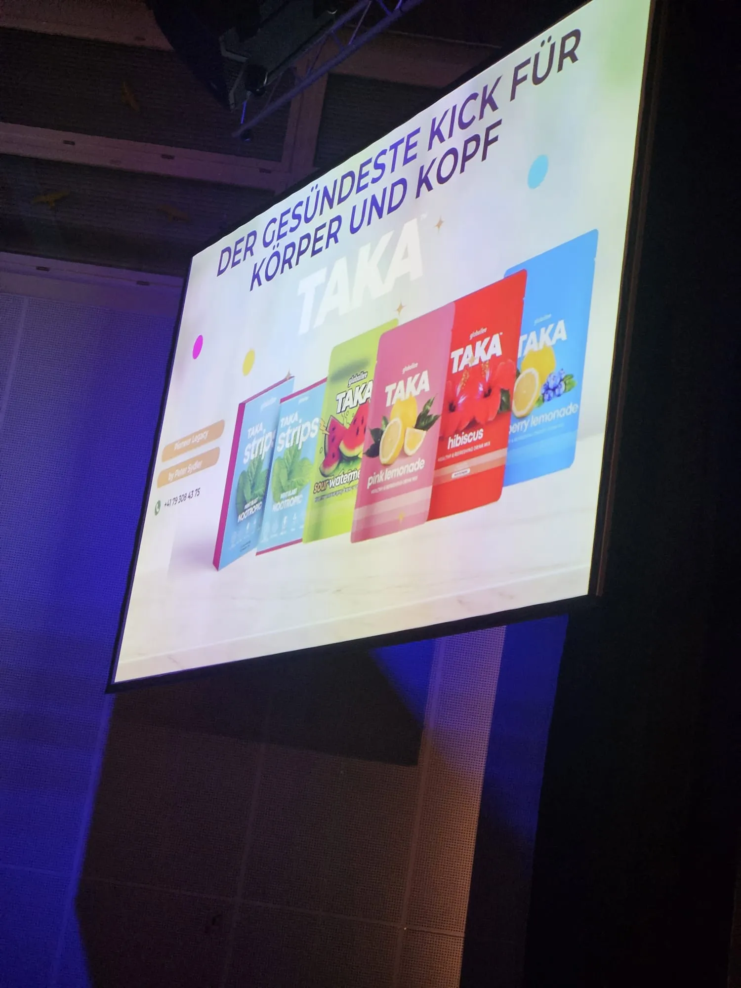 TAKA Produkte Präsentation bei Pioneer Legacy Event – gesunder Kick für Körper und Geist mit natürlichen Nahrungsergänzungen
